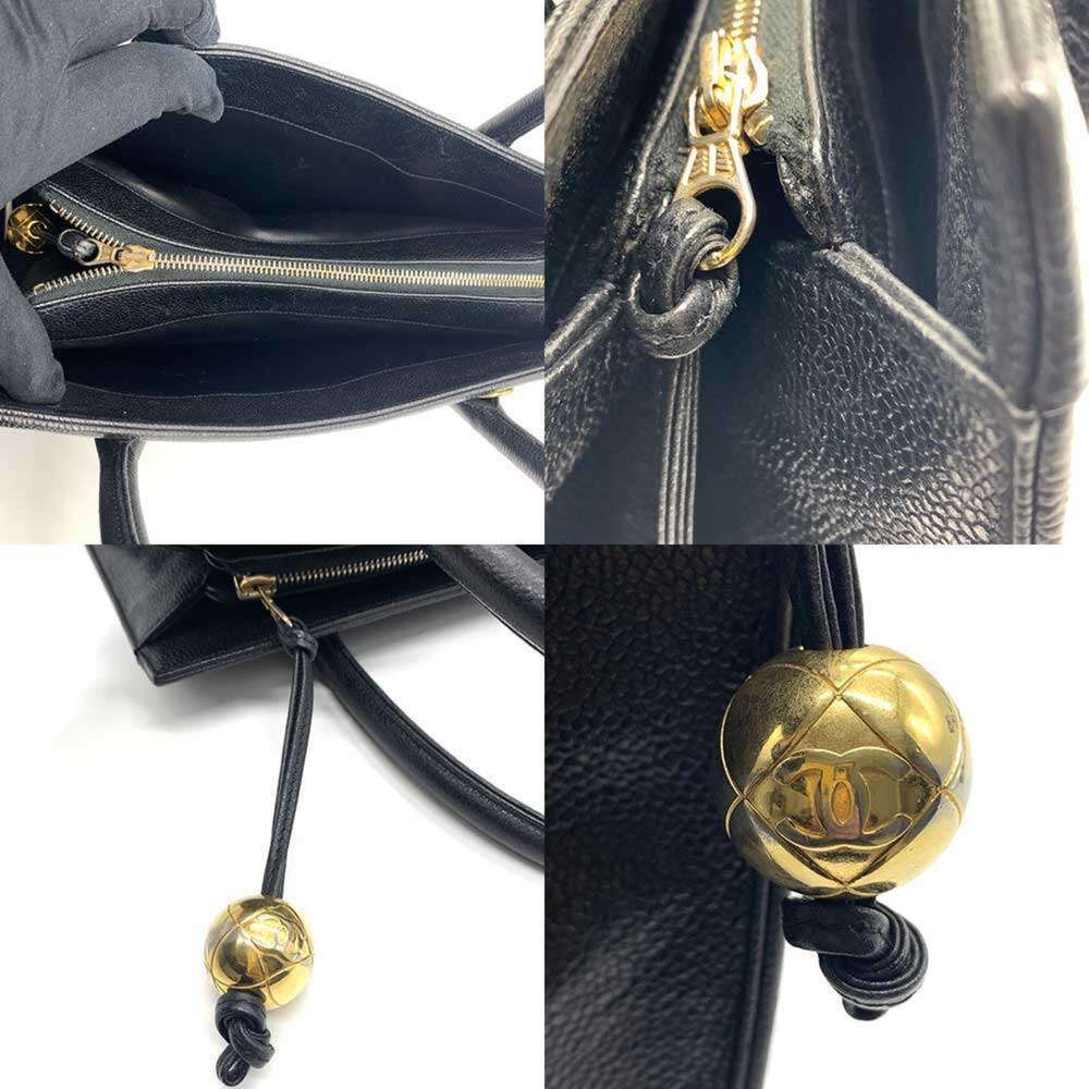 CHANEL Black Caviar Leather Tote Bag - Picture 4 of 6